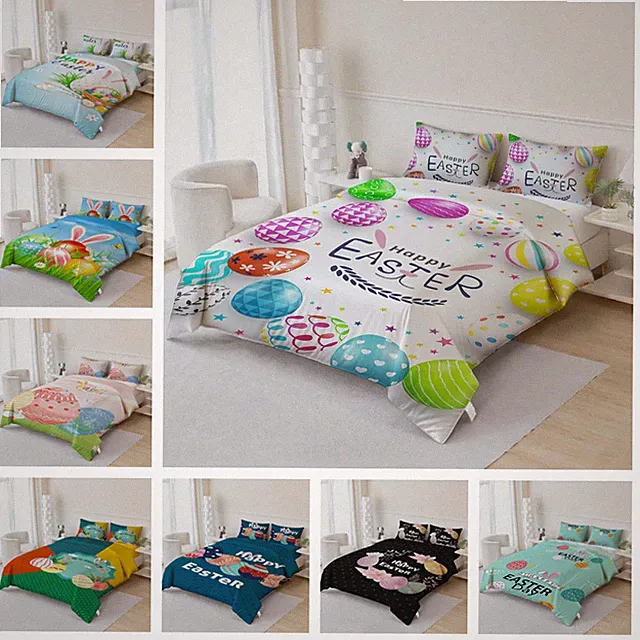 3D Easter Candy Floral Colorful Quilt Cover Duvet Cover Comforter set