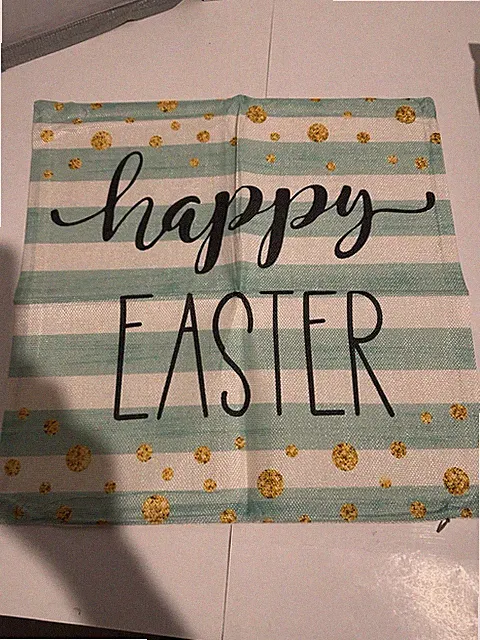 Happy Easter Pillow Sham Decorative Pillowcase Size 16 Pillow ￼