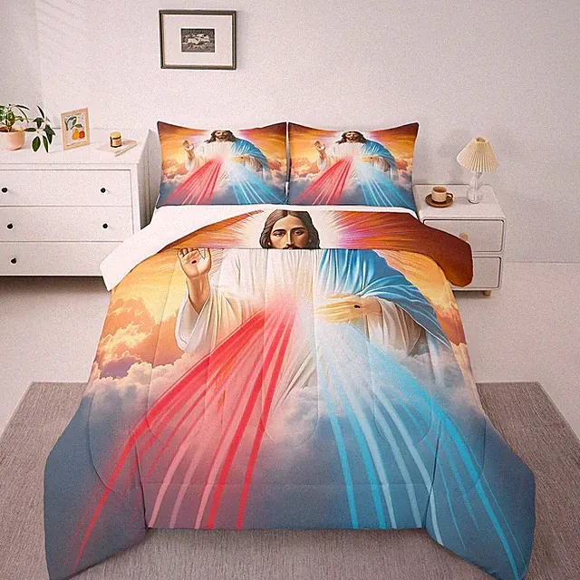 Modern Comforter Set, Easter Duvet Sets King Size for Teens Adult Bedroom Dec...