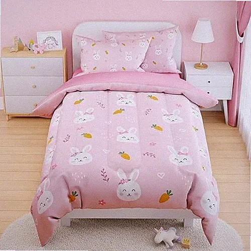 Rabbit Comforter Set Full Size 98x86in for Kids Full (4-Piece Set) Rabbit 1