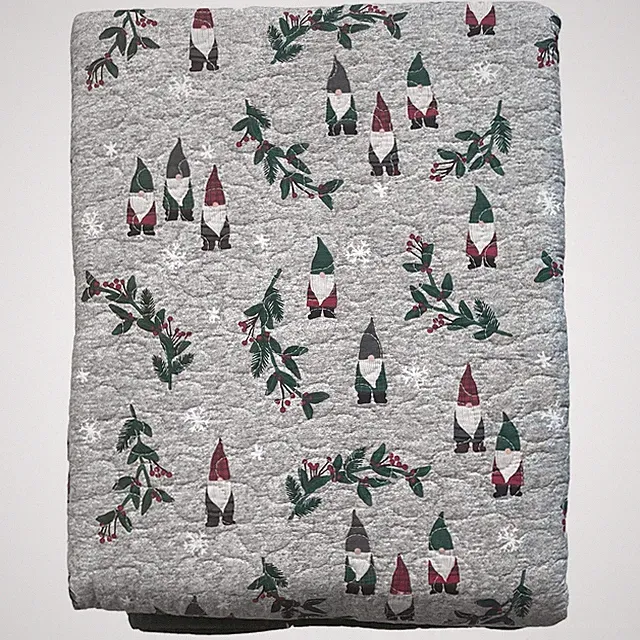 St Nicholas Square Christmas Gnomes Full/Queen Quilt & Shams Set, Reversible 3pc