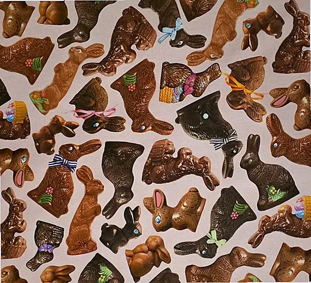 Timeless Treasure - Easter - Chocolate Bunnies Quilting And Crafting Fabric